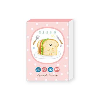 哩哩扣扣128K便條本-吐司狗