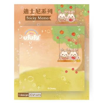 迪士尼便利貼-正方型_雲朵米奇-鞦韆