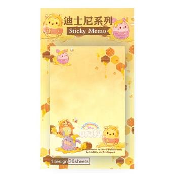 迪士尼便利貼-小長方_雲朵維尼-蜂蜜