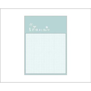 方型便利貼(粉藍方格)