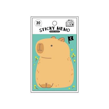 簡單生活_動物造型便利貼(水豚)