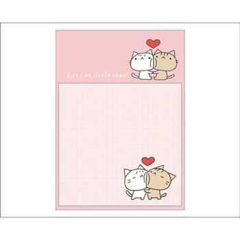 星星貓方型便利貼(粉紅)