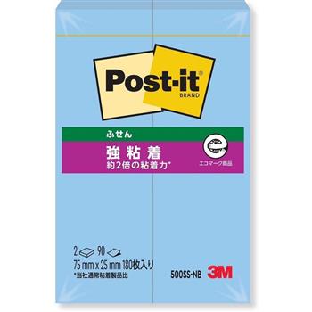 3M 利貼狠黏便條紙500SS-藍NB