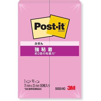3M 利貼狠黏便條紙500SS-粉RO
