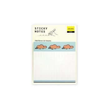 圖案正方形便利貼 鴨嘴獸