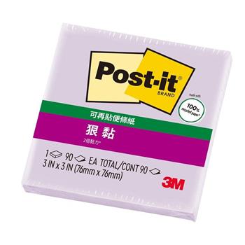 3M 3X3淺紫利貼狠黏便條紙