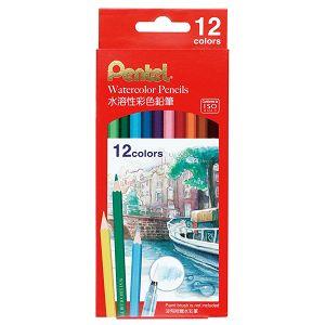 Pentel 飛龍 水溶性色鉛筆12色(紙盒)CB9-12TW【金石堂、博客來熱銷】