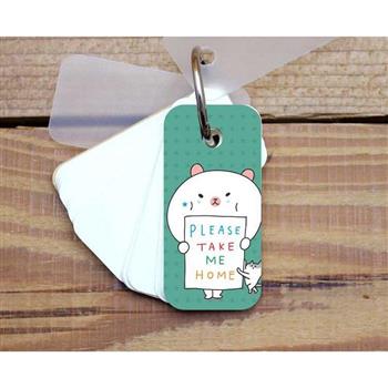 白熊單字卡(綠色)