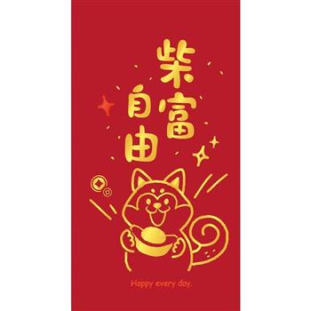燙金大紅包袋-直財富