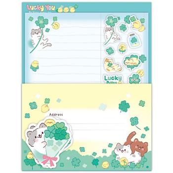 信套組-幸運草貓