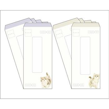 直式標準信封(夢幻貓紫黃)