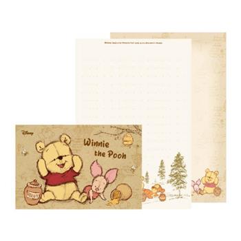 迪士尼牛皮紙信套組 _素描風維尼