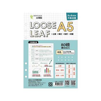 A5 6孔方格眼活頁紙Choice