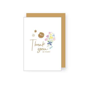 花現好事50K燙金祝福卡-感謝花束