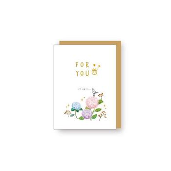 彩印燙金小卡(花草for you)