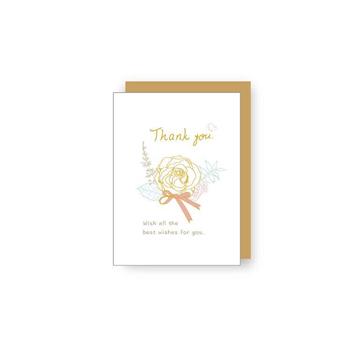 彩印燙金小卡(花草Thank You)