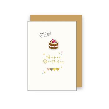 立體貼燙金卡片(蛋糕)