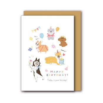 小插畫50K祝福卡-HAPPY BIRTHDAY