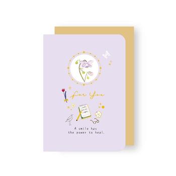 洞洞燙金祝福卡(花)