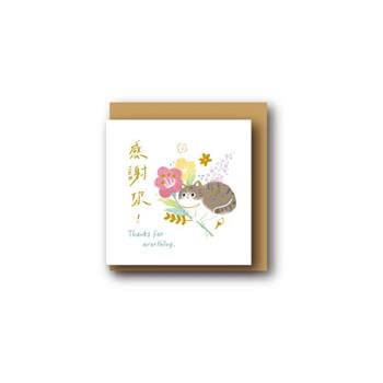 燙金方形迷你小卡(灰貓感謝)