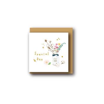 燙金方形迷你小卡(玻璃罐)