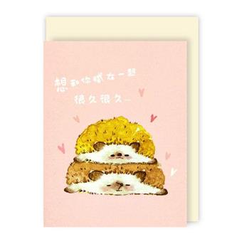 水彩小卡 膩在一起