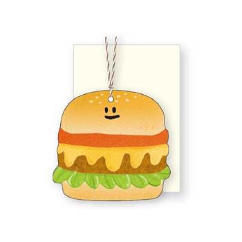 哩哩扣扣造型書籤式卡片(漢堡)