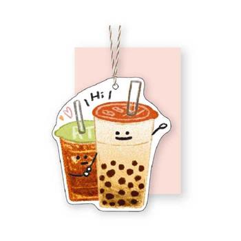 哩哩扣扣造型書籤式卡片(珍奶)