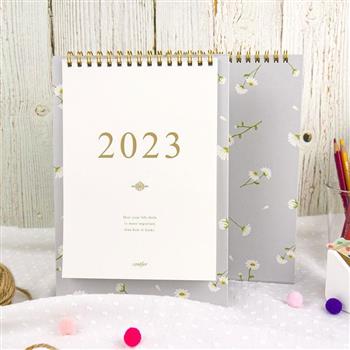 2023年32K時間絮語直式桌曆-小雛菊