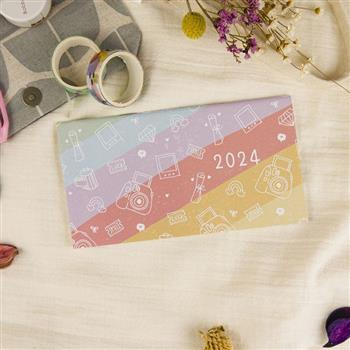 2024年48K輕巧月計畫本(彩色生活)