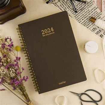 2024年25K大地之丘雙線圈橫式週誌-黑咖啡