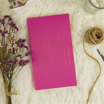 2024年40K彩糖蒔光軟背精裝橫式週誌-山茶紅