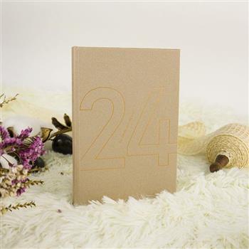 2024年50K彩糖蒔光軟背精裝橫式週誌-日曬黃