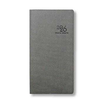 2026 DATA MATE 48k 皮製精裝本 DM-48145(灰色) 小巧格紋