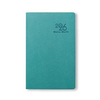2026 DATA MATE 90k 皮製精裝本 DM-90145(湖水藍) 小巧格紋