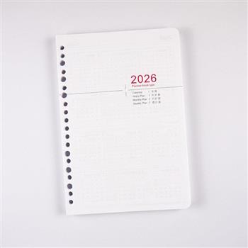 2026年25K直式週誌內頁(20孔6孔通用)