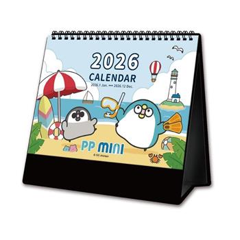 (特價)2026年25K三角桌曆-PPmini小小企鵝