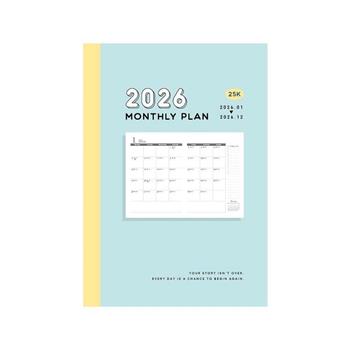 (特價)2026 25KLifeLog年度月計畫手帳-綠
