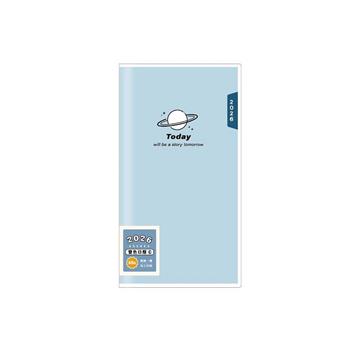 (特價)2026年 48K(透)雙色橫式週誌-藍色