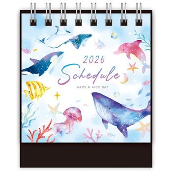 (特價)2026年超值小桌曆-鯨魚