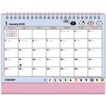 (特價)2026年超值25K分層桌曆-藍貓