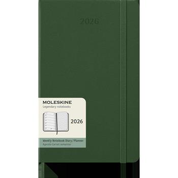 2026 MOLESKINE週記手帳/ 12M/ 硬殼/ L型/ 綠