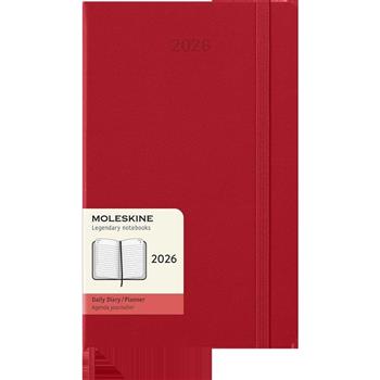 2026 MOLESKINE日記手帳/ 12M/ 硬殼/ L型/ 紅
