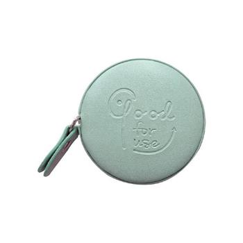 (特價)簡單生活圓形皮革捲尺(綠)