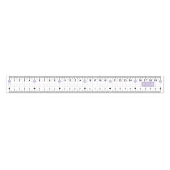 字器 30cm方格尺 紫