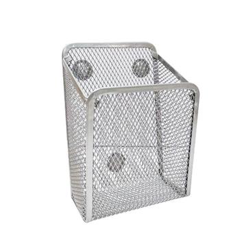 (特價)簡單生活方形磁性筆筒(銀)