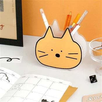ICONIC 塗鴉壓克力筆筒 Doodle acrylic pen holder 02 Cat