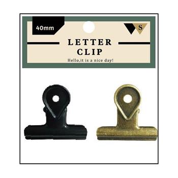 (特價) 簡單生活40mm復古水滴文件夾2入S(黑&青銅)