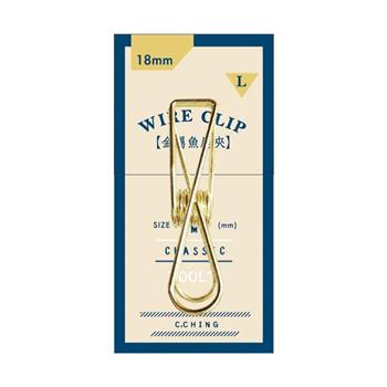 (特價) 簡單生活18mm金屬魚尾夾L (金)