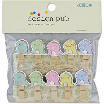 (特價)造型小木夾/10入-繽紛恐龍